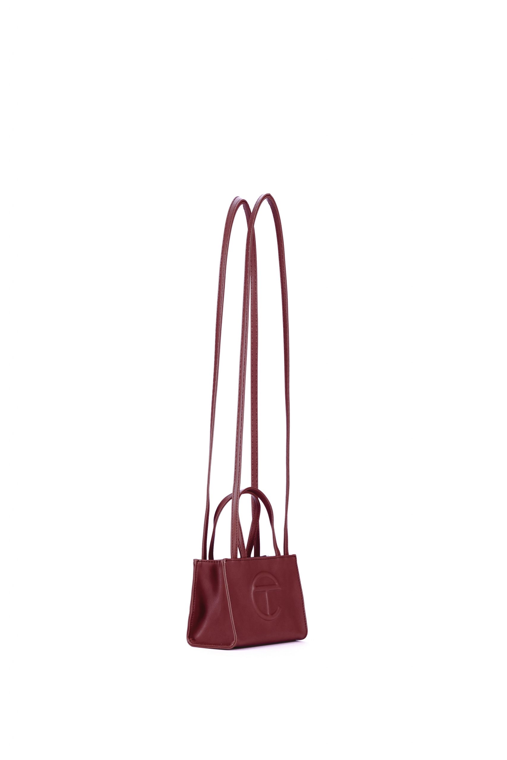 Small Oxblood Shopping Bag