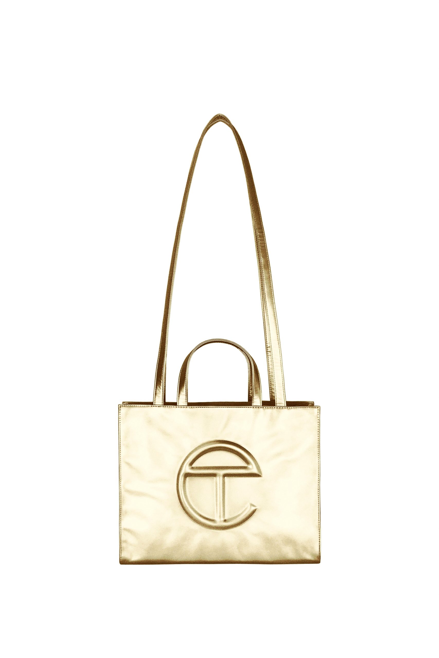 Medium Gold Shopping Bag