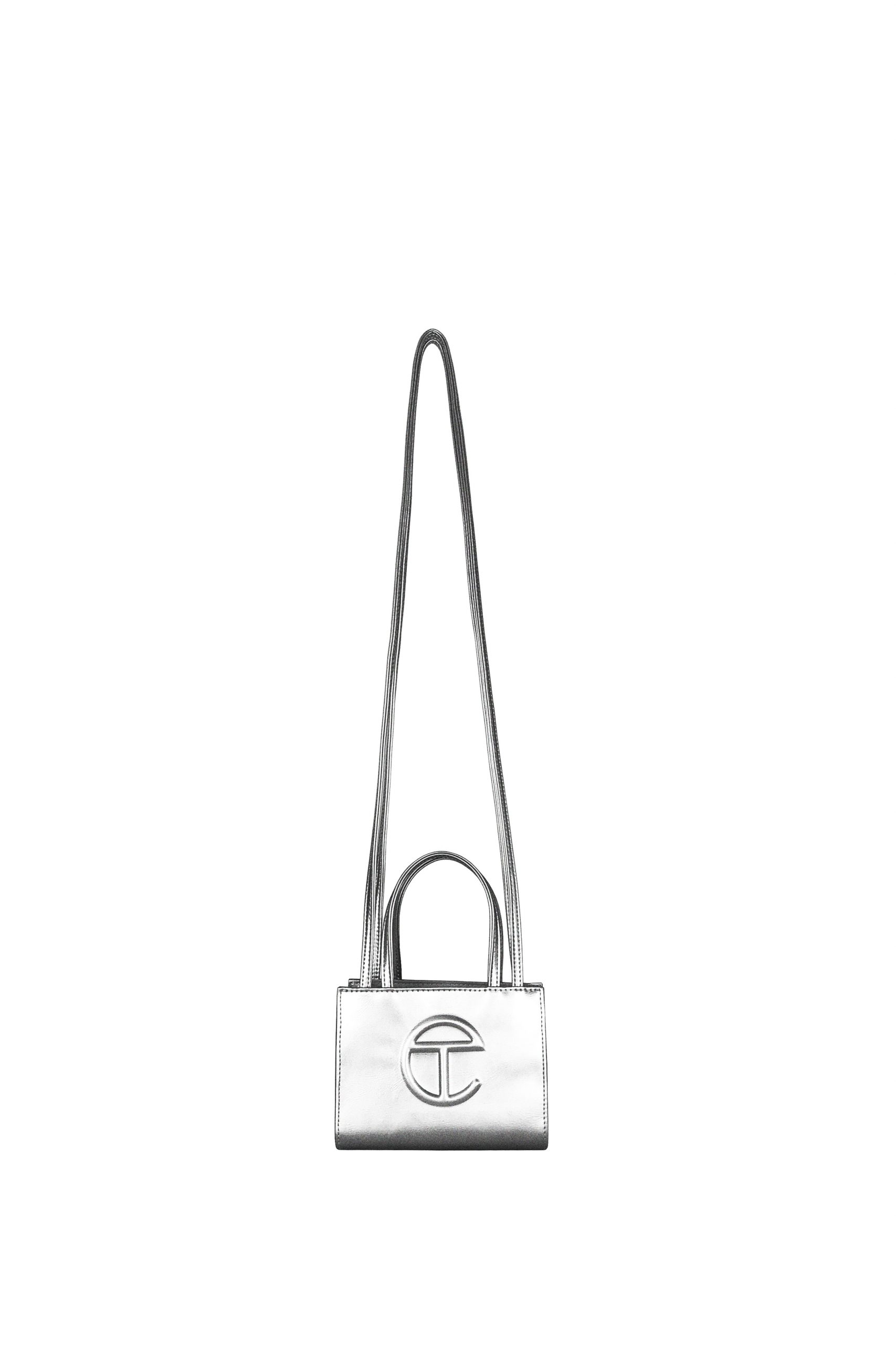 Small Silver Shopping Bag